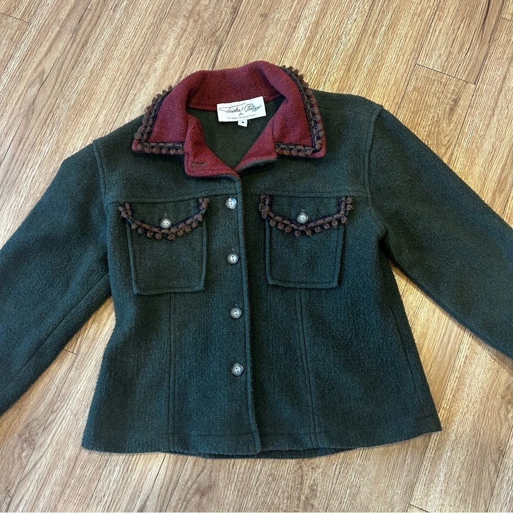 Tasha Polizzi Dark Pine Green Fleece Jacket for Saddleblanket Co. - Picture 2 of 10